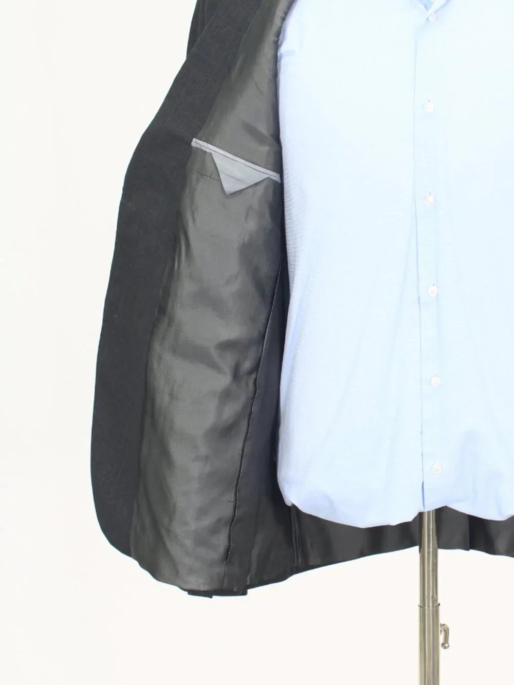 Barneys New York 44R 39x31 Gray Full Suit 2-Button Check R950